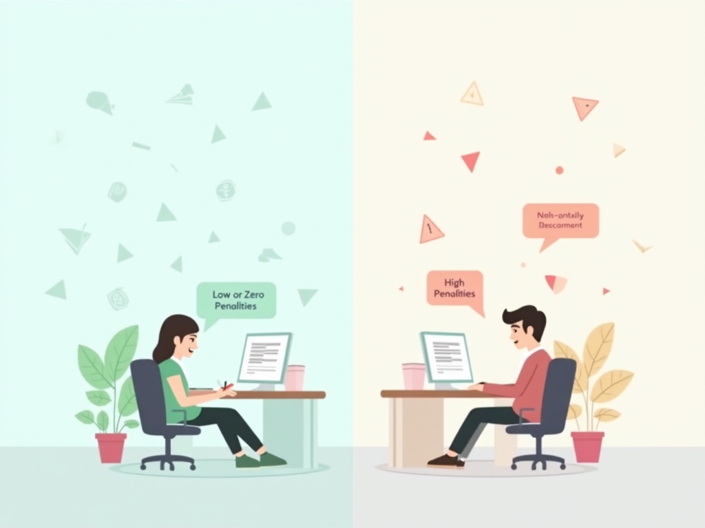 Biểu đồ so sánh chi phí bị phạt thuế giữa doanh nghiệp tuân thủ và doanh nghiệp vi phạm