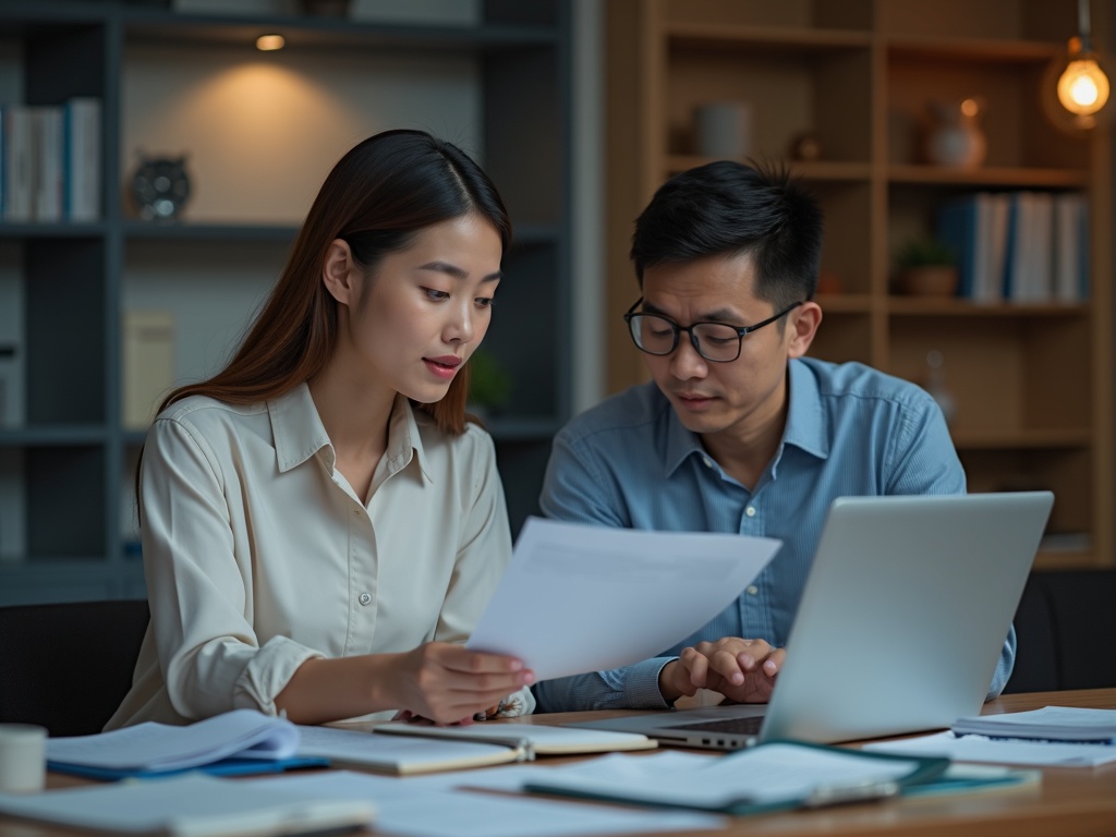 Nhân viên kế toán Hương Vũ đang tư vấn cho khách hàng