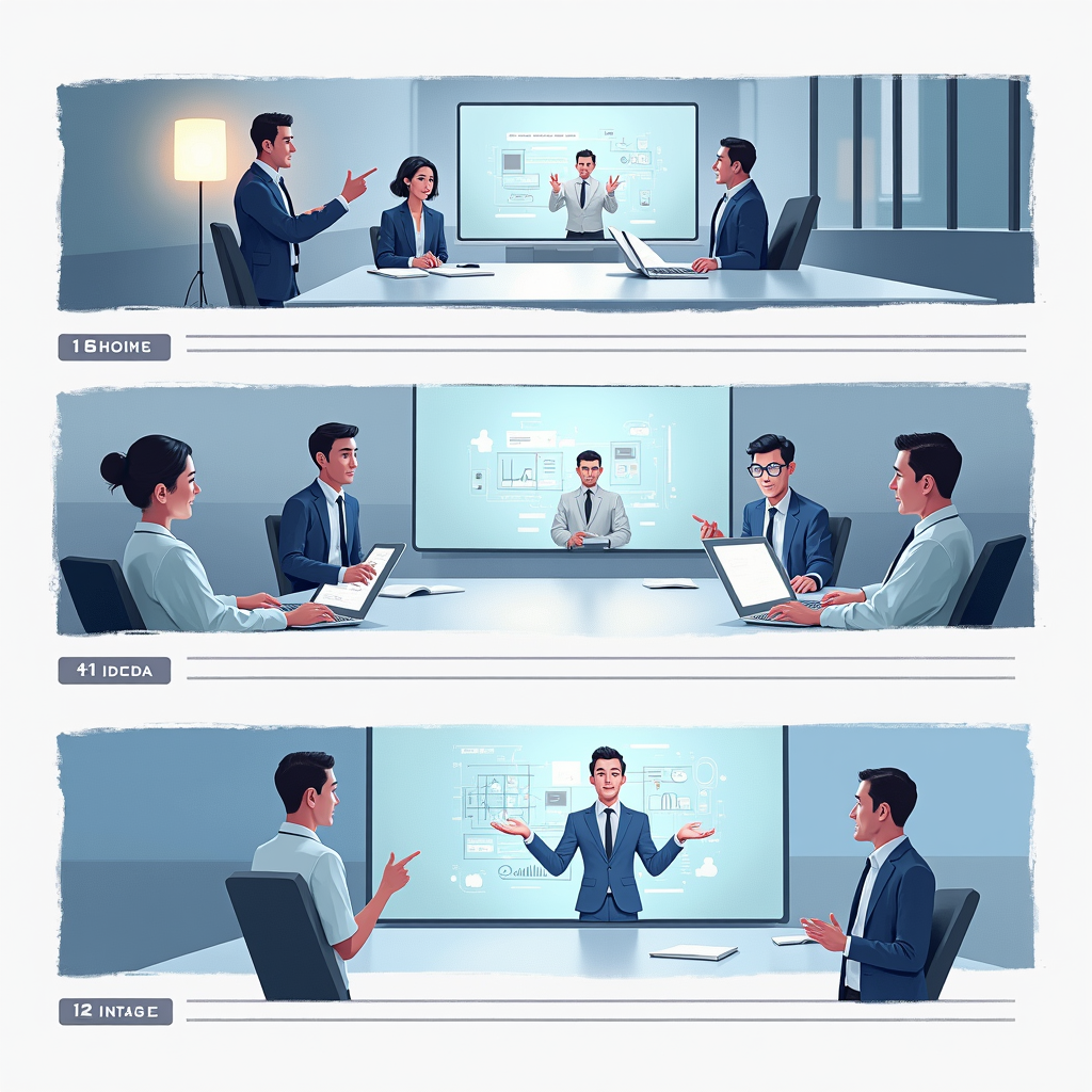 Bảng storyboard video bán hàng 60 giây với gạch đầu dòng từng mốc thời gian