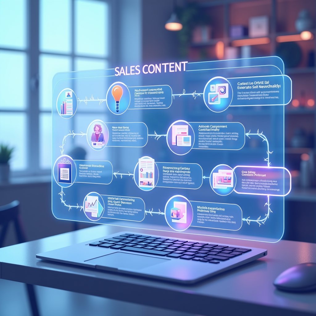 Sơ đồ 7 bước quy trình ứng dụng ChatGPT trong sản xuất content bán hàng: Nghiên cứu → Thông điệp → Khung copy → System Prompt → Ngân hàng ý tưởng → Sản xuất & On-page SEO → Tối ưu chuyển đổi