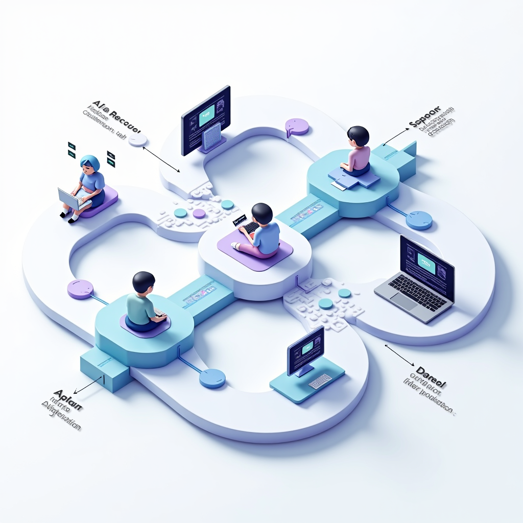 Sơ đồ workflow từ ý tưởng đến video hoàn chỉnh với các công cụ AI ở từng bước